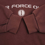 Vintage Nike Air Force One Spellout Burgundy Hoodie 1990S Size XL Made In USA