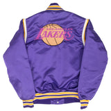Vintage Nba Los Angeles Lakers Purple Satin Bomber Jacket 1980S Size Small