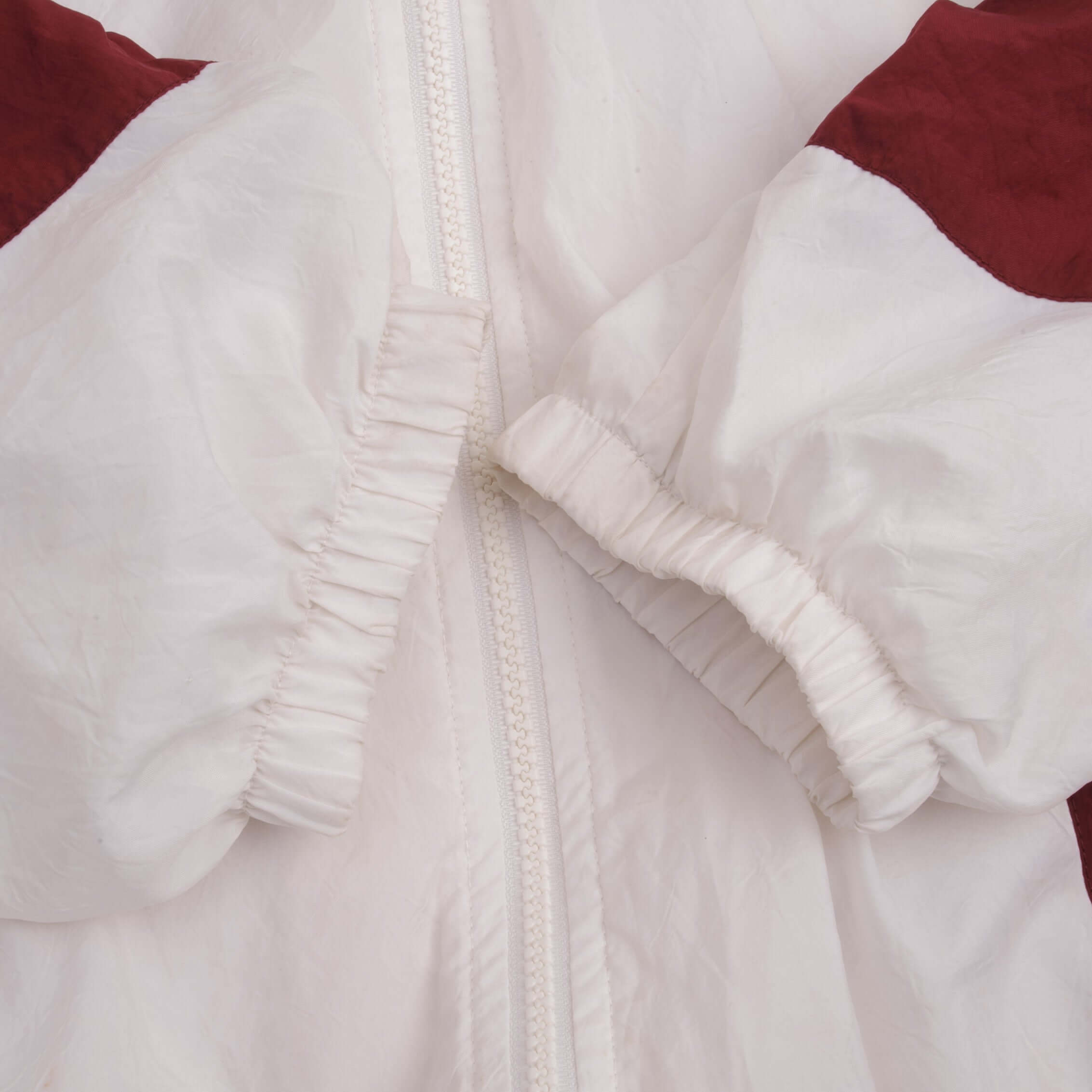 Vintage Nike Windbreaker White & Red Jacket Size XL 1990S