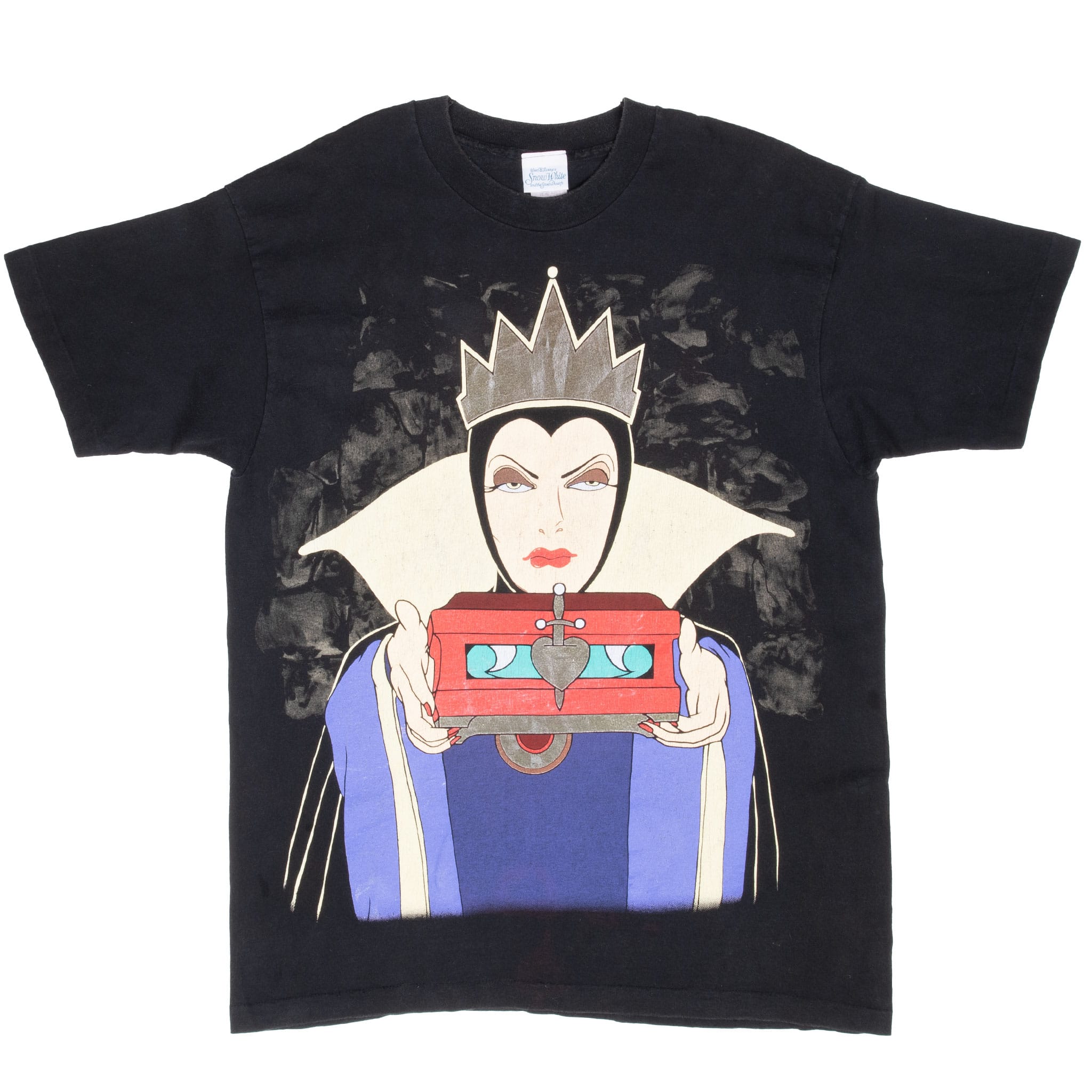 VINTAGE DISNEY EVIL QUEEN SNOW WHITE VILLAINS TEE SHIRT SIZE XL 1990S MADE USA