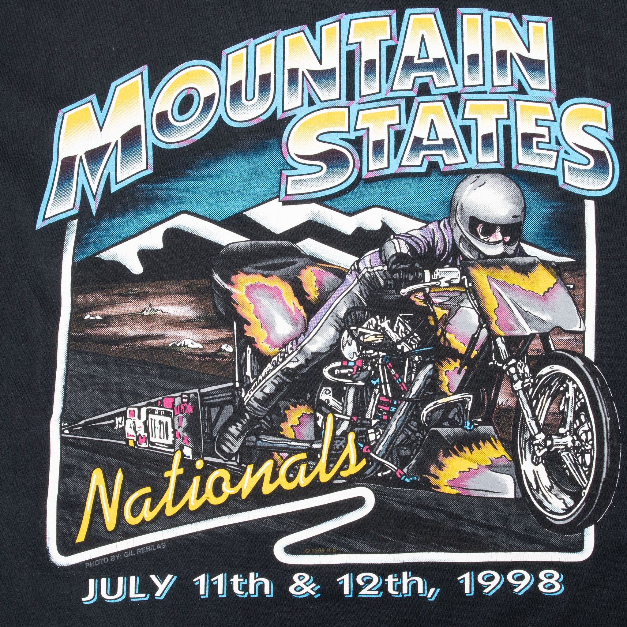 Vintage Harley Davidson Mountain States Nationals Tee Shirt 1998 Size Medium