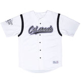 Vintage Mlb Colorado Rockies White Jersey Size Large 2000S
