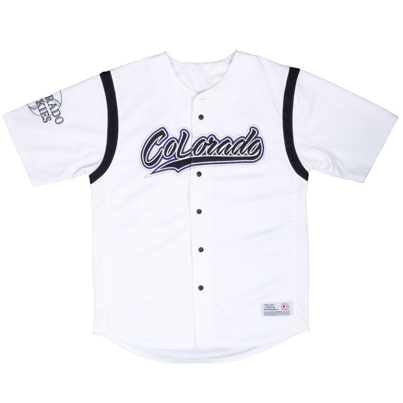 Vintage Mlb Colorado Rockies White Jersey Size Large 2000S
