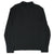 Back of black Polo Ralph Lauren long-sleeve polo shirt with collar and buttoned cuffs