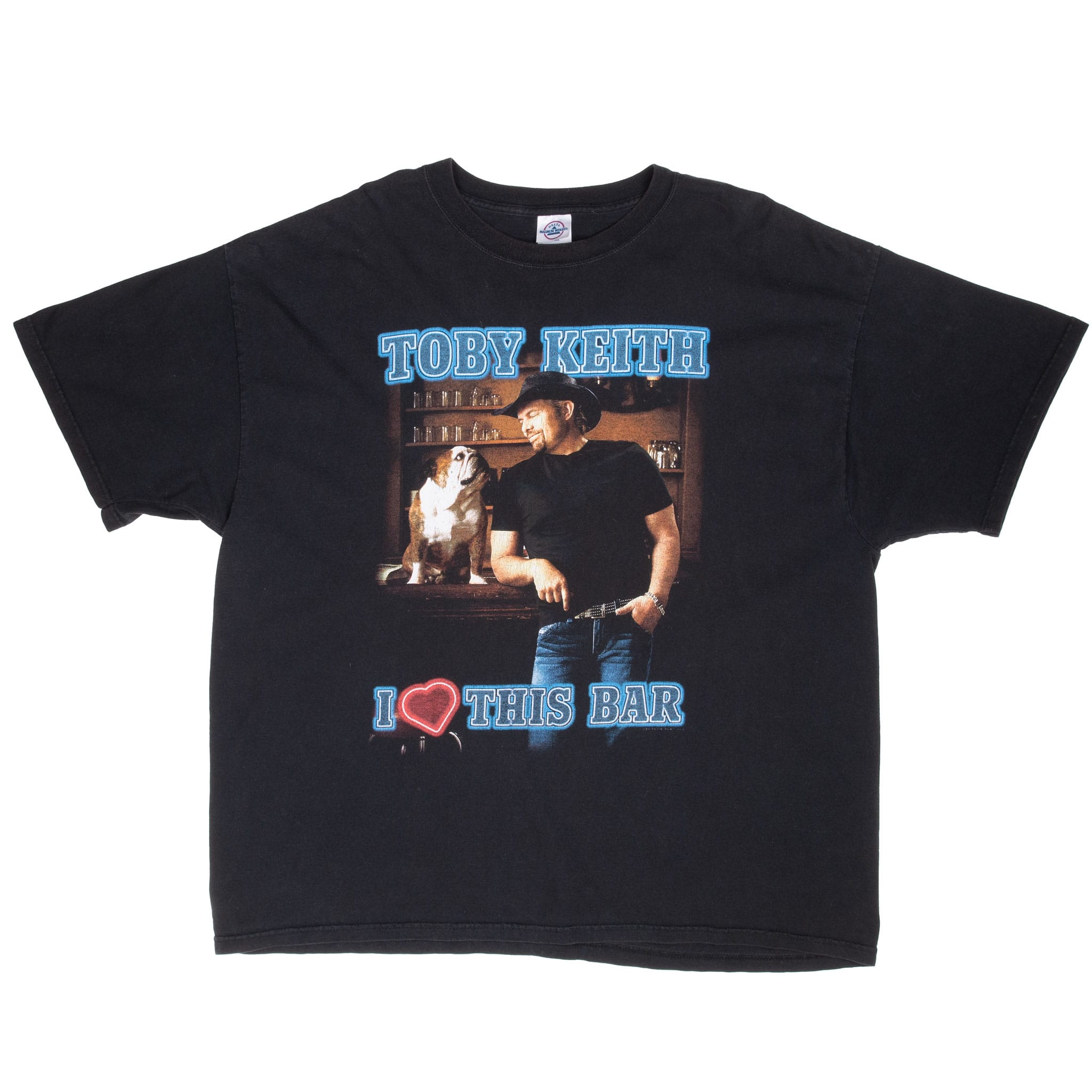 VINTAGE TOBY KEITH I LOVE THIS BAR SHOCK'N Y'ALL TOUR 2003 TEE SHIRT SIZE 2XL