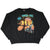 Full front view of black Harley-Davidson sweatshirt with Forged Steel motorcycle print