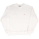 Vintage Tommy Hilfiger White Crewneck Sweatshirt 2000S Size Small