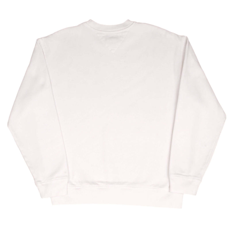 Vintage Tommy Hilfiger White Crewneck Sweatshirt 2000S Size Small