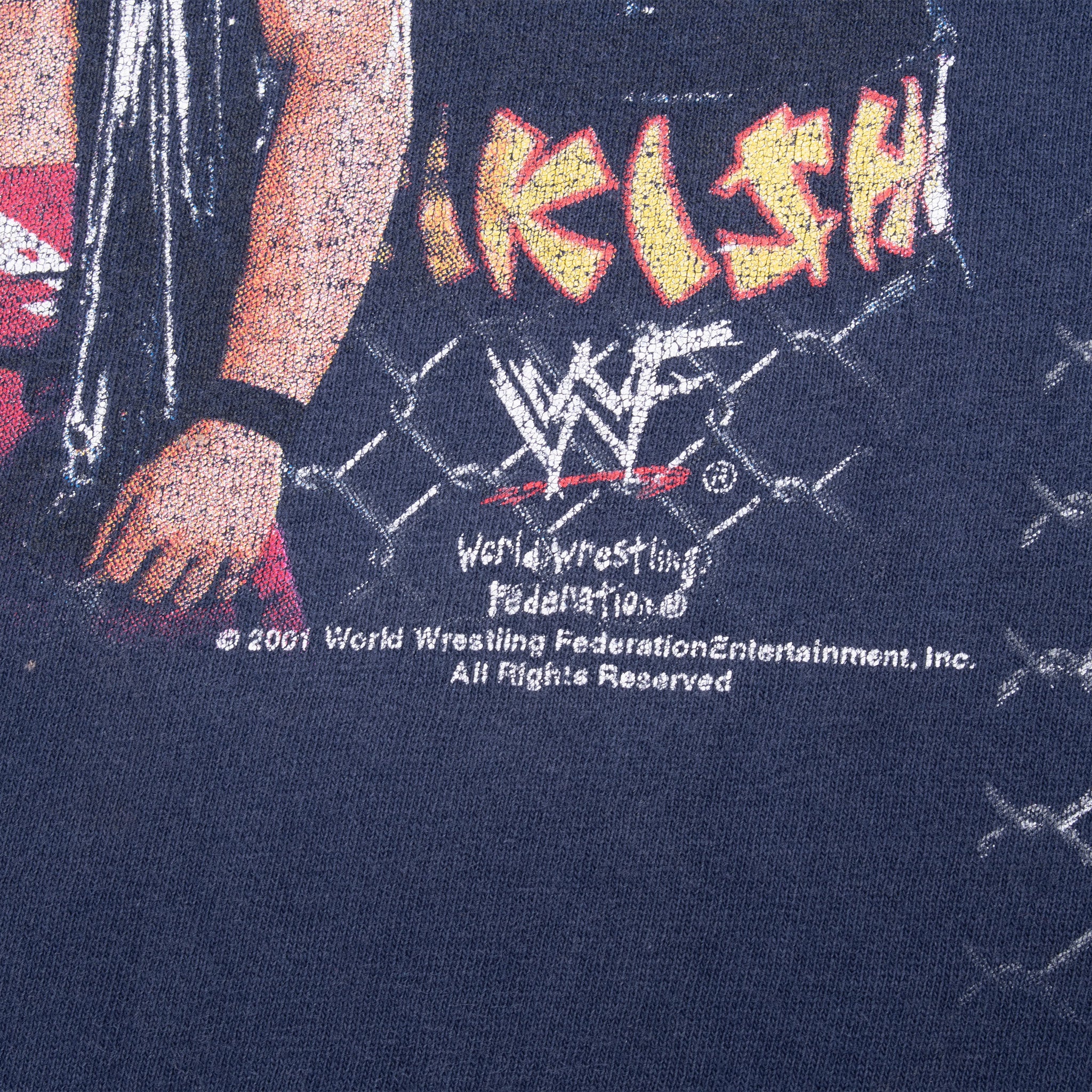 Vintage WWF WWE Raw As We Wanna Be The Rock Kane Wrestling Tee Shirt 2001 Size XL Youth