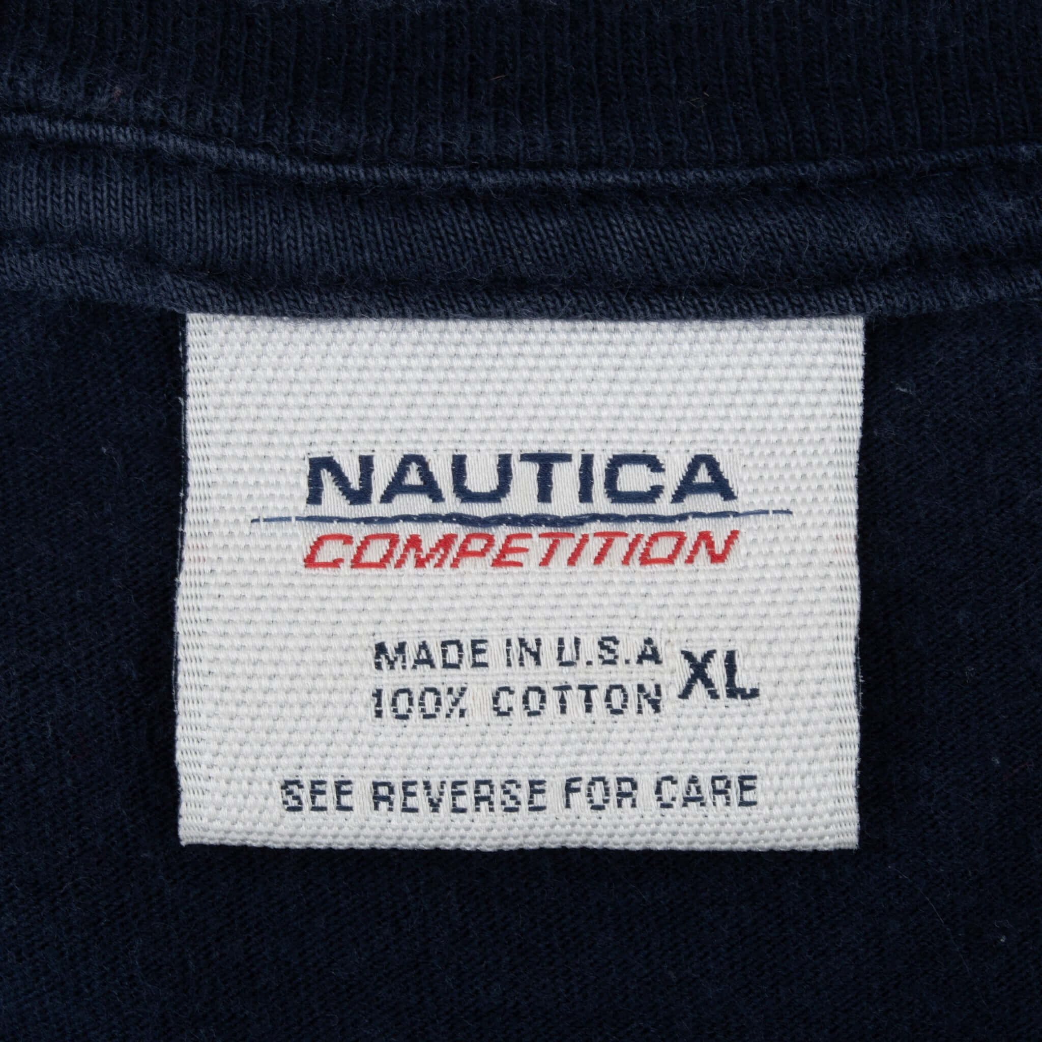 Vintage Nautica Competition Blue Tee Shirt 1990S Size XL Made In Usa