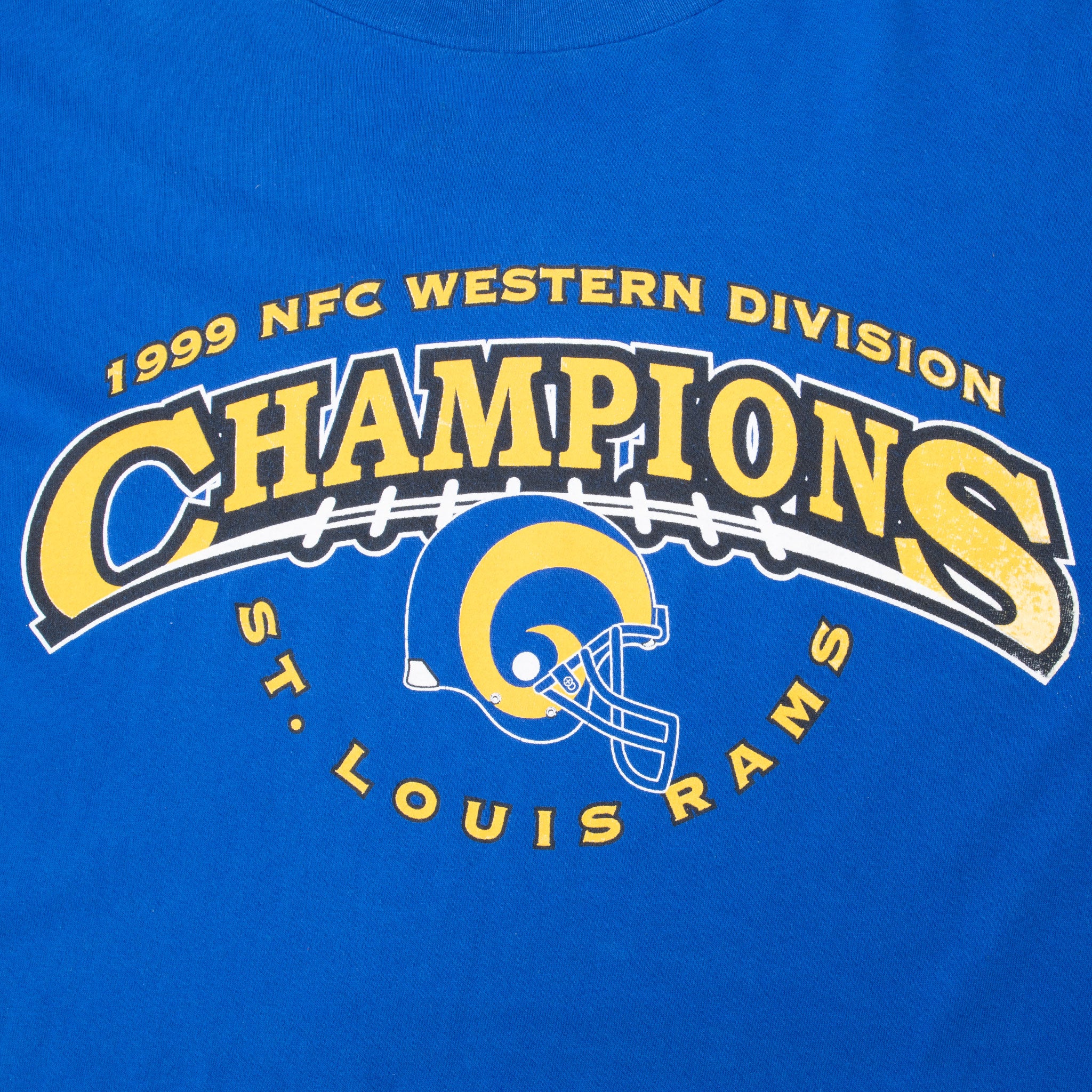 Vintage Nfl St Louis Rams Western Division Champions 1999 Tee Shirt Size 2XL Made In Usa
