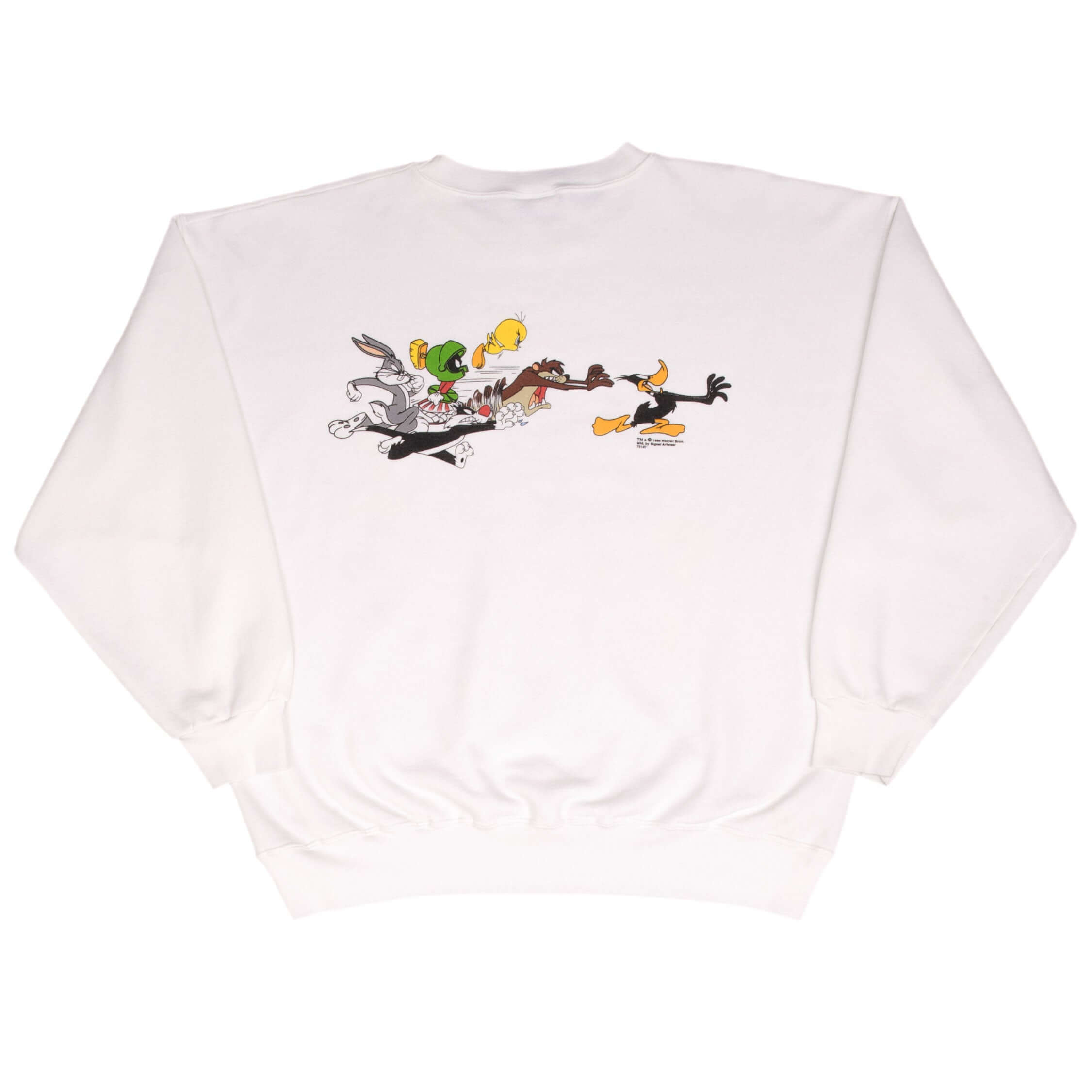 Vintage Looney Tunes Taz, Tweety and Sylvester, Marvin The Martian, Buggs Bunny, Donald Duck Sweatshirt 1994 Size XL