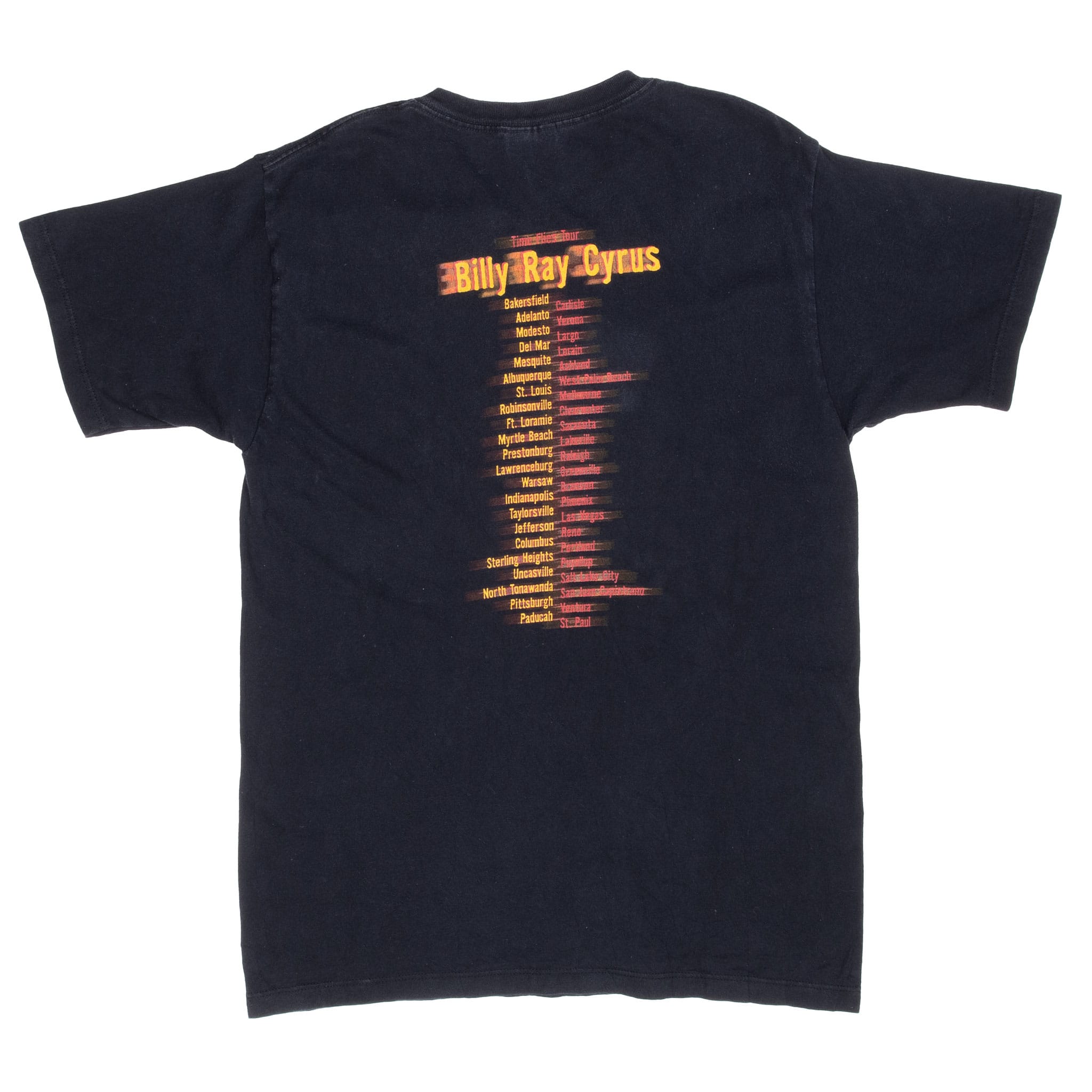 VINTAGE BILLY RAY CYRUS TIME FILES TOUR 2002 TEE SHIRT MEDIUM