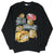 Full front view of black 49ers sweatshirt with five-time Super Bowl champions print