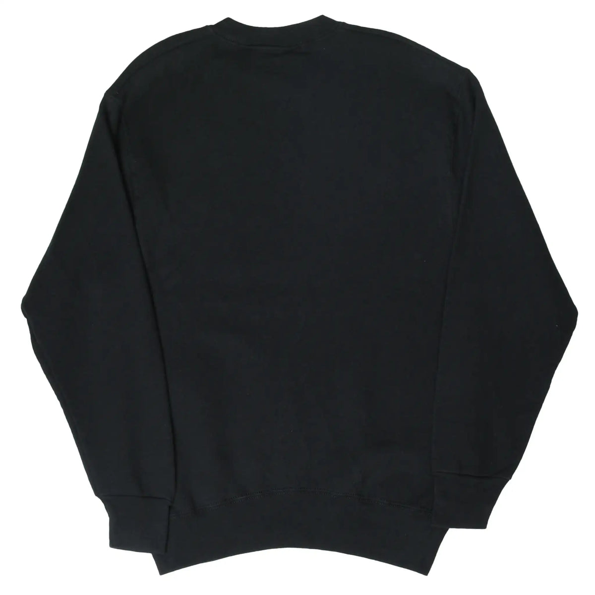 Back of plain black San Francisco 49ers crewneck sweatshirt