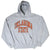 Full front view of gray Oklahoma State hoodie with pouch pocket