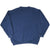 Back view of plain navy blue adidas crewneck sweatshirt with ribbed cuffs and hem