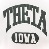 Vintage Champion Reverse Weave Theta Iowa University Sweatshirt 1980S Size XL Made In USA