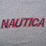 Vintage Nautica Embroidered Grey Long Sleeve Tee Shirt 2000S Size Large
