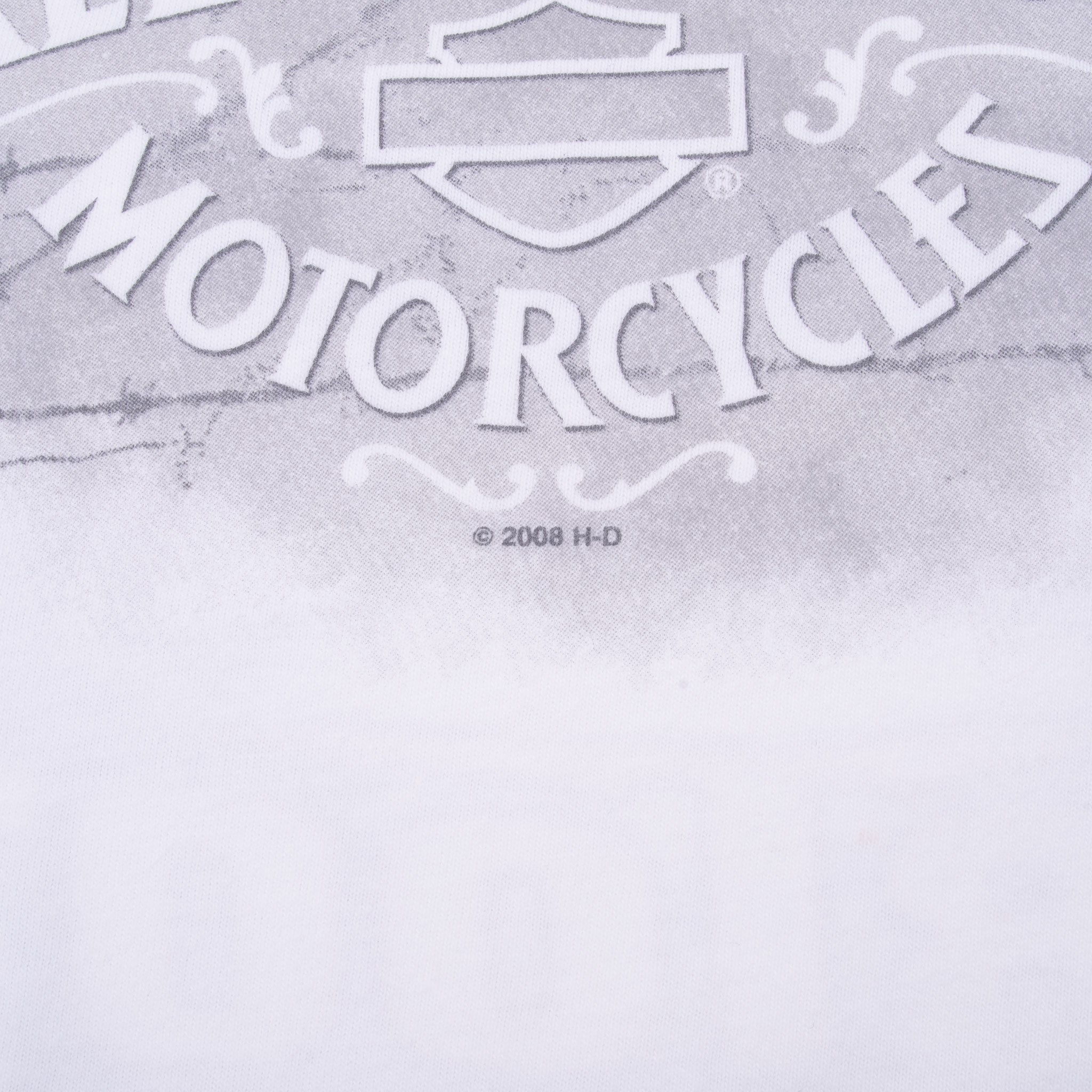 Vintage Harley Davidson Beartooth Cody Wyoming 2008 Tee Shirt Size XL Made In Usa