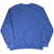 Back of plain blue Nike crewneck sweatshirt with ribbed cuffs and hem