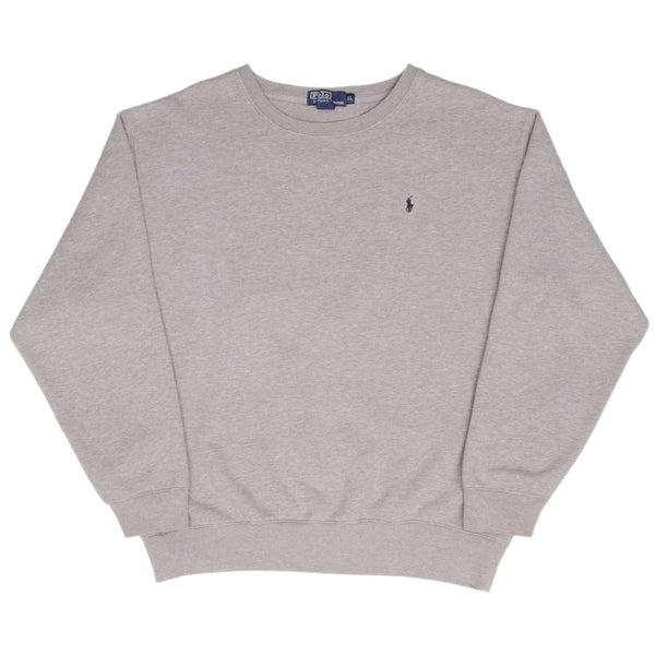 Vintage Ralph Lauren Gray Classic Crewneck Sweatshirt Xl 1990S Made In Usa