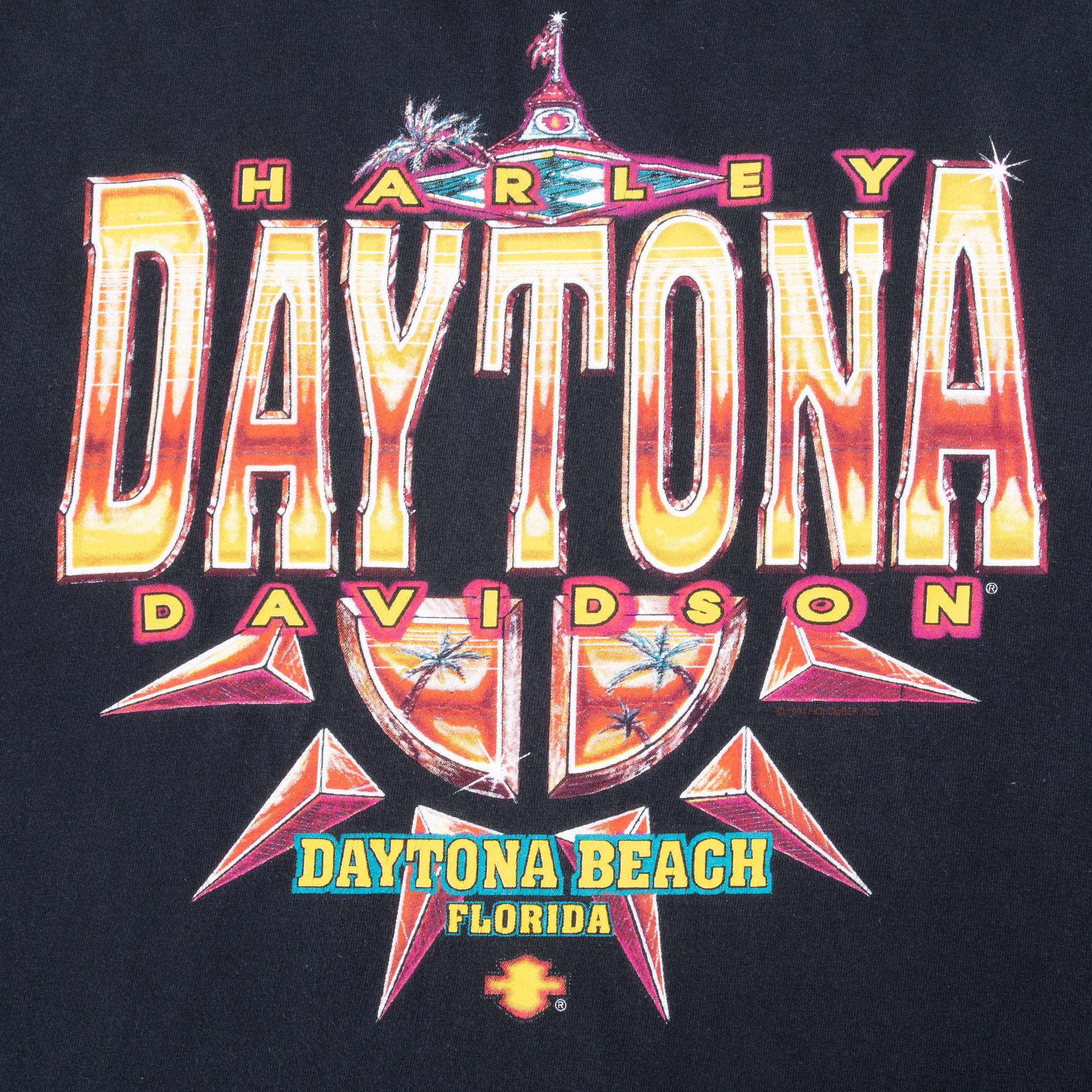 Vintage Harley Davidson Daytona Bike Week 1995 Tee Shirt Size XL Made In Usa With Single Stitch Sleeves