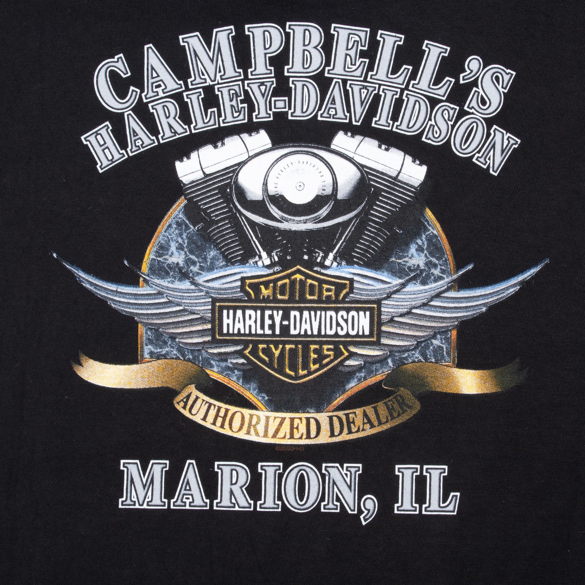 Vintage Harley Davidson Morion Illinois 2000 Tee Shirt Large Made In Usa Deadstock
