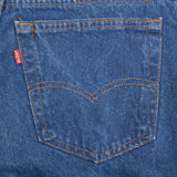 Beautiful Indigo Levis 505 Jeans Made in USA with a medium blue wash.  Size on Tag 32X30  Back Button #552
