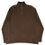 Full front view of brown Polo Ralph Lauren quarter-zip sweater with long sleeves