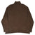 Back of brown Polo Ralph Lauren quarter-zip sweater with raised collar