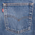 Beautiful Indigo Levis 505 Jeans Made in USA with a medium light blue wash.  Size on Tag 31X34  Back Button #650