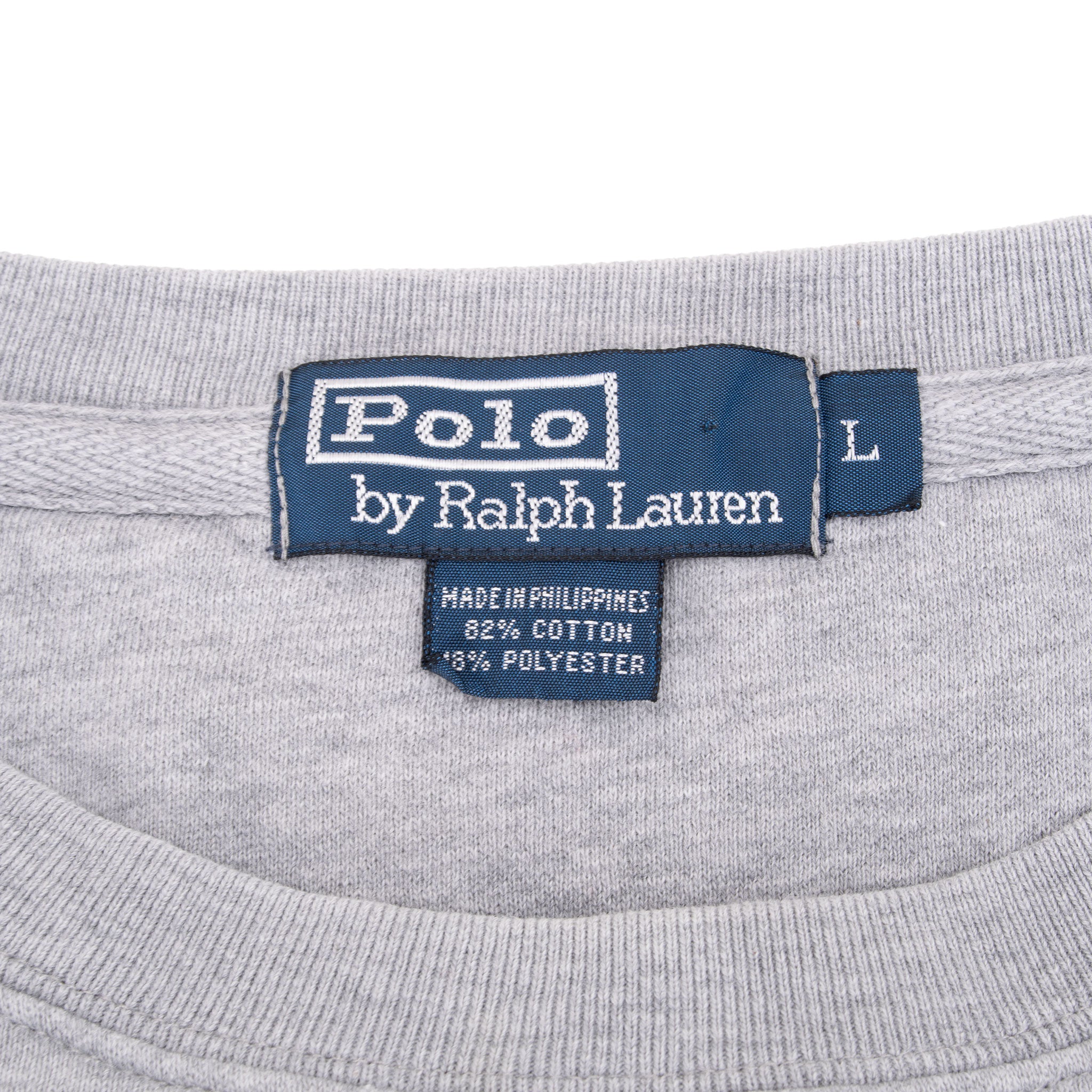 Vintage Ralph Lauren Grey Classic Crewneck Sweatshirt Size Large 1990S
