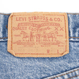 Beautiful Indigo Levis 505 Jeans Made in USA with a light blue wash. Size on Tag 32X33 Actual Size 32X31  Back Button #552