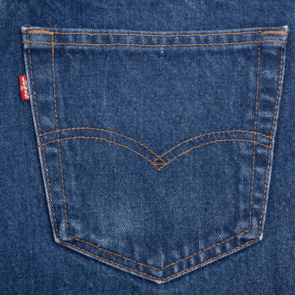 VINTAGE LEVIS 505 JEANS INDIGO 1980S SIZE W32 L33 MADE IN