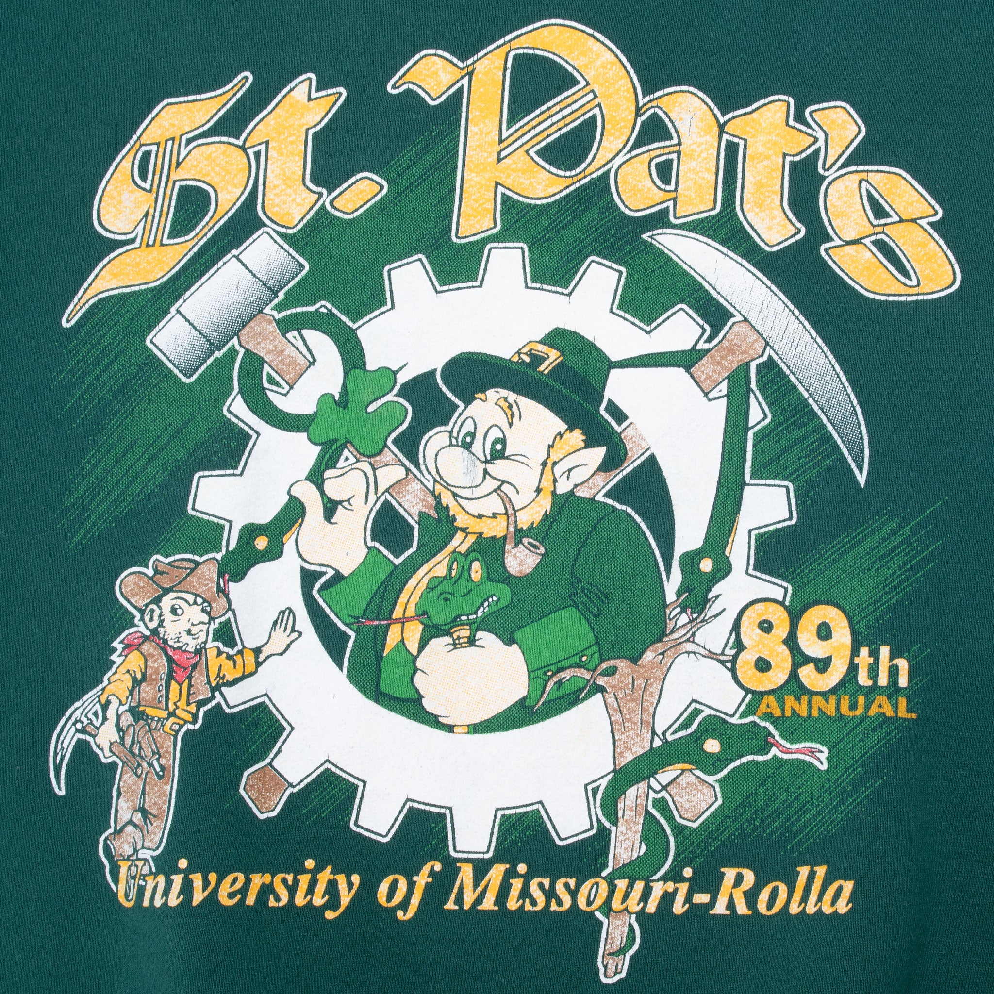 Vintage University Of Missouri Rolla St Patricks 89th Annual Russell Sweatshirt 1990S Large Made In Usa