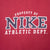 Vintage Blue Nike Athletic Dept Burgundy Sweatshirt 1990S Size XL Made In USA