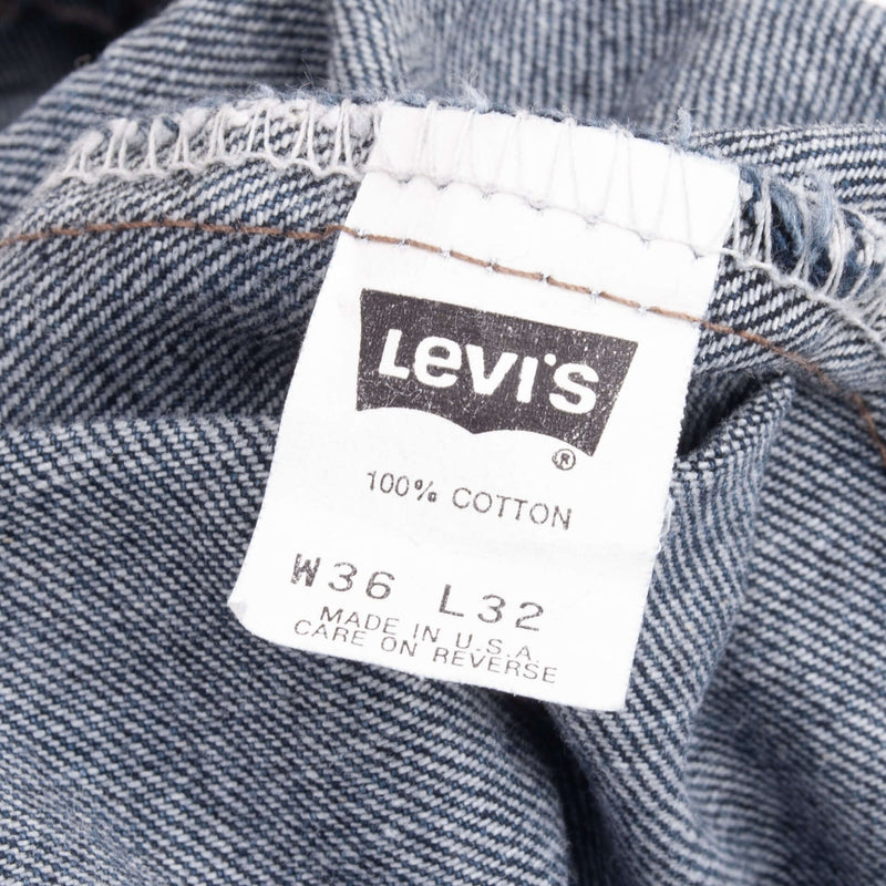 Beautiful Levis 505 Jeans Made in USA with a medium Gray wash.  Size on Tag 36X32  Back Button #532