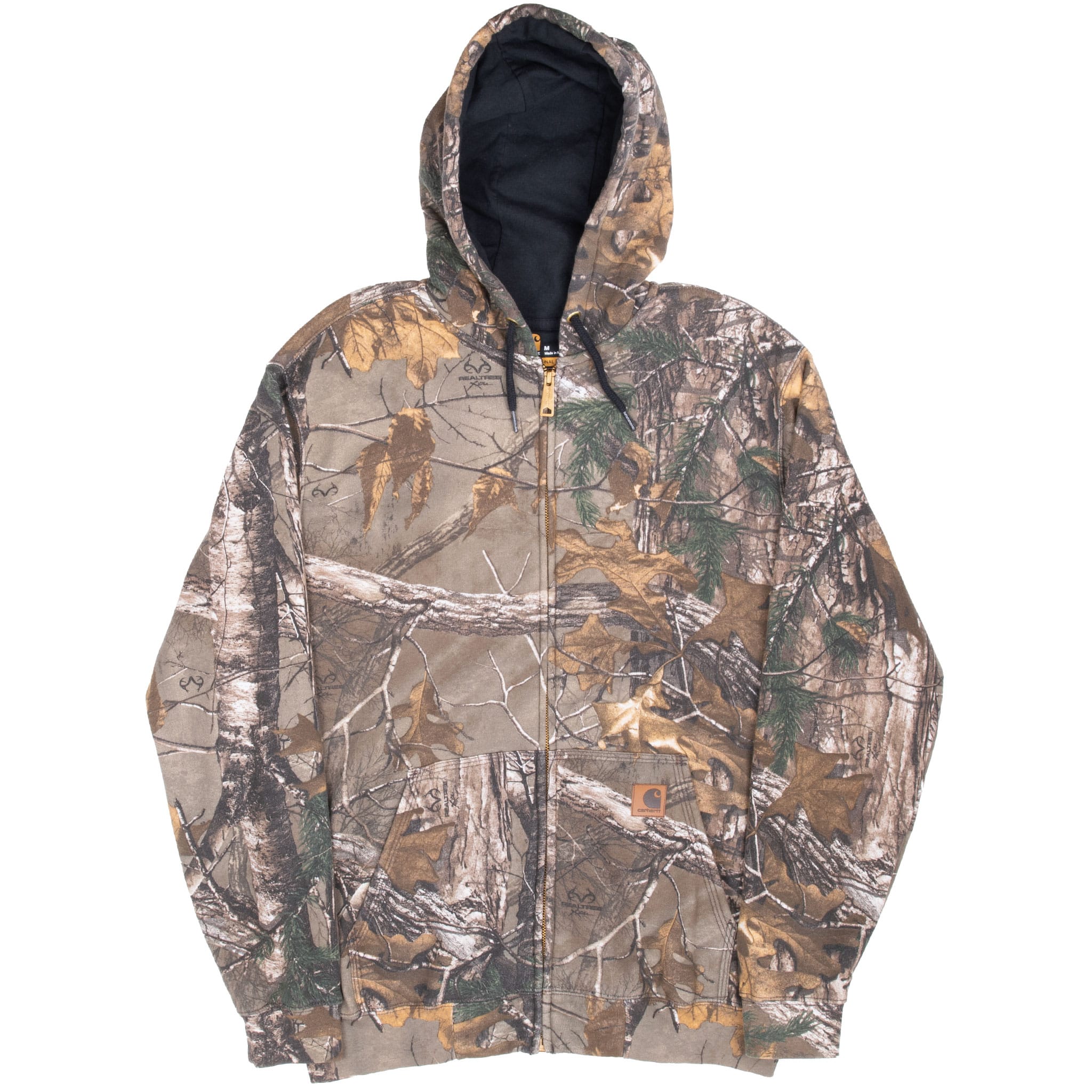 VINTAGE CARHARTT REALTREE CAMO ZIP HOODIE SWEATSHIRT SIZE MEDIUM