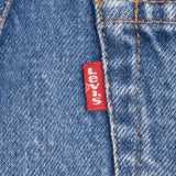 Beautiful Indigo Levis 517 Jeans With Blue Bar Tacks 1980s Made in USA with Medium Wash Talon Zipper  Size on tag 32X32 Actual Size 31X31 Back Button #2