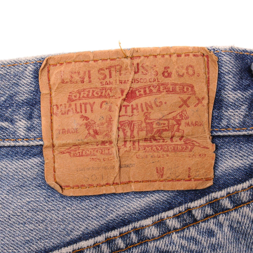 VINTAGE LEVIS 501 JEANS INDIGO REDLINE SELVEDGE 80s SIZE 34W