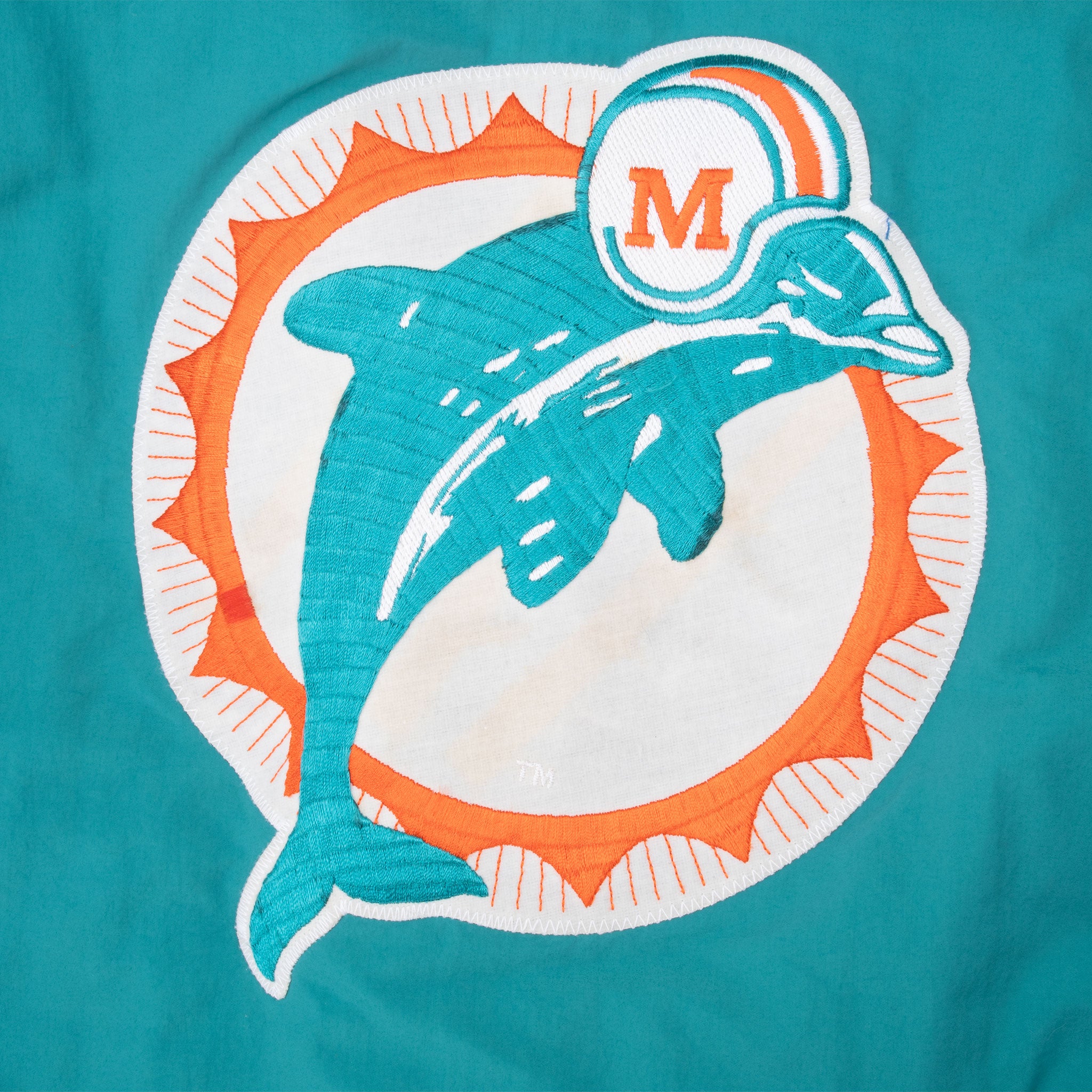 Vintage Nfl Miami Dolphin Hooded Windbreaker Starter Jacket 1990S Size Large Made In USA