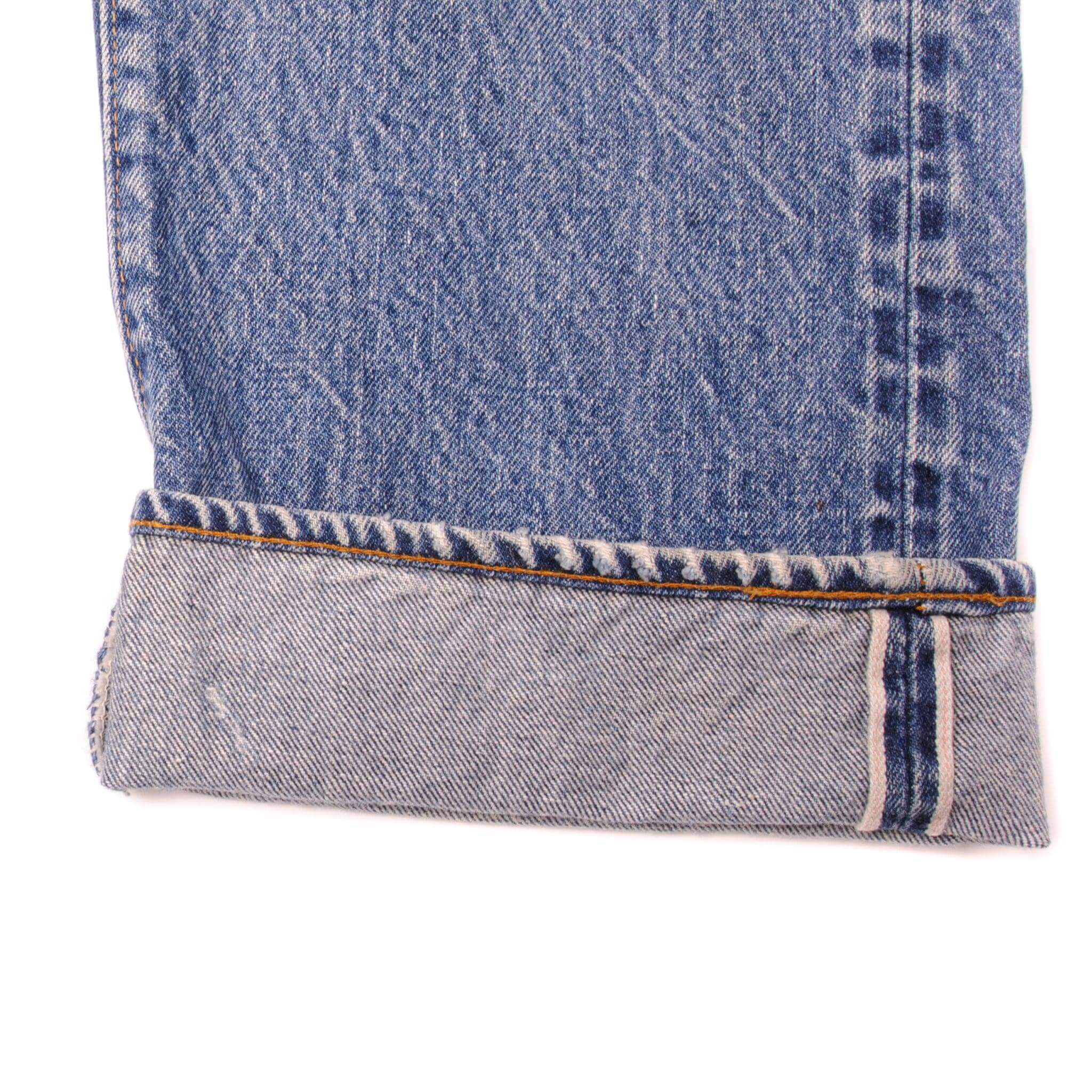 JEANS VINTAGE LEVIS 501 INDIGO REDLINE SELVEDGE ANOS 80 TALLA 34W L31 HECHO EN EE. UU