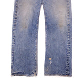 VINTAGE LEVIS 501 JEANS INDIGO REDLINE SELVEDGE 80s SIZE 34W L31 MADE IN USA