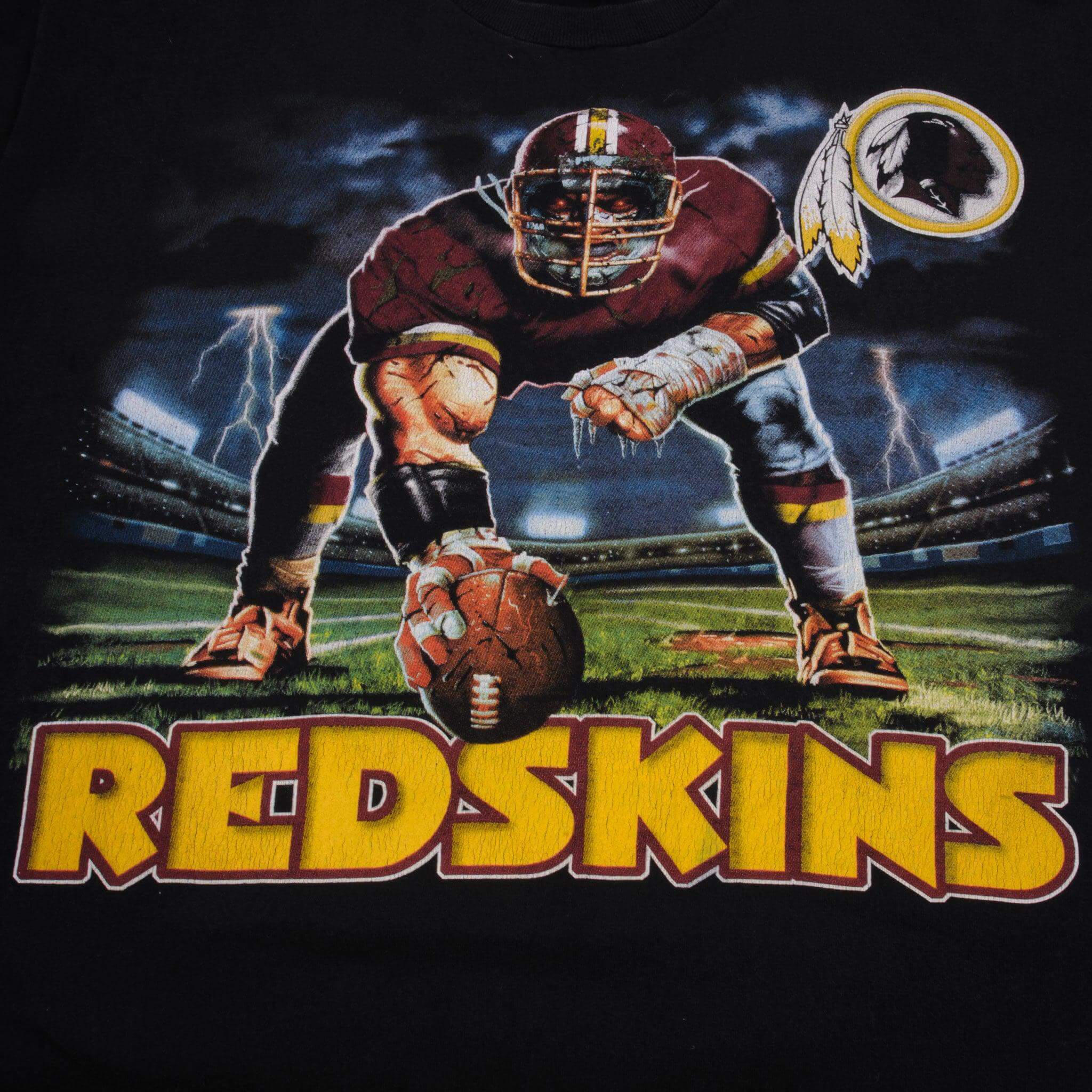 Vintage NFL Liquid Blue Washington Redskins Tee Shirt Size XL.