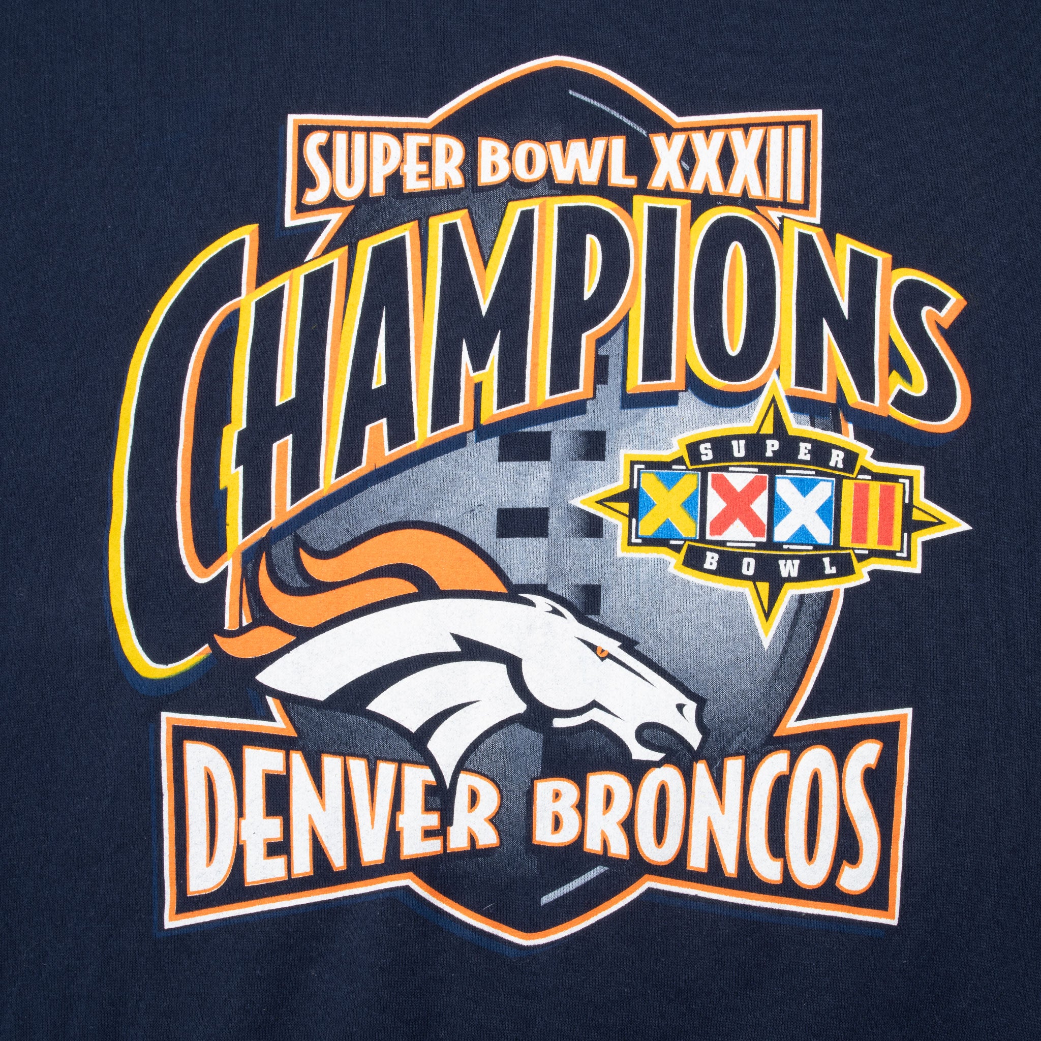 Vintage Nfl Denver Broncos Super Bowl XXXII 1998 Sweatshirt Size 2XL