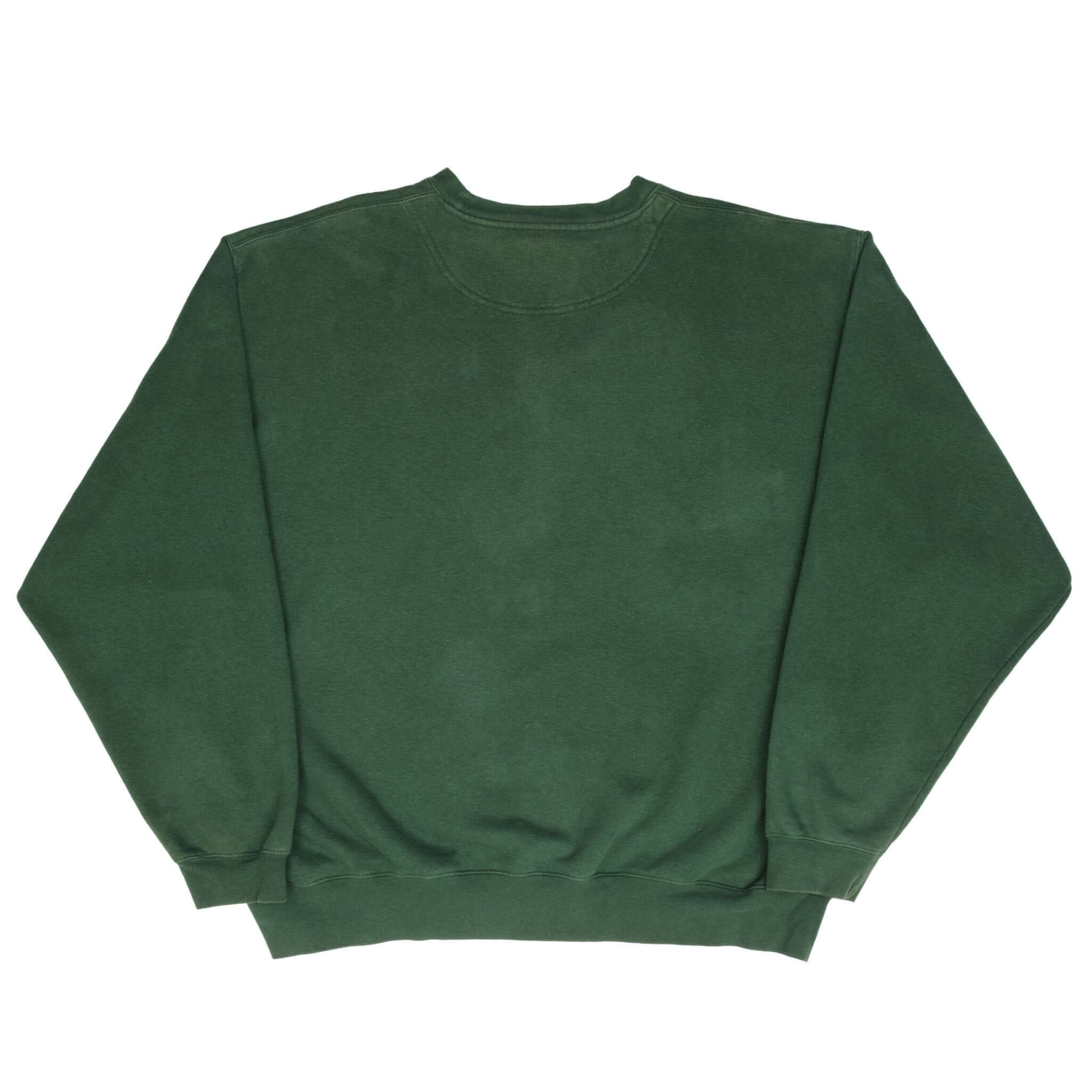 Vintage Nike Center Swoosh Green Crewneck Sweatshirt 2000S Size 2XL