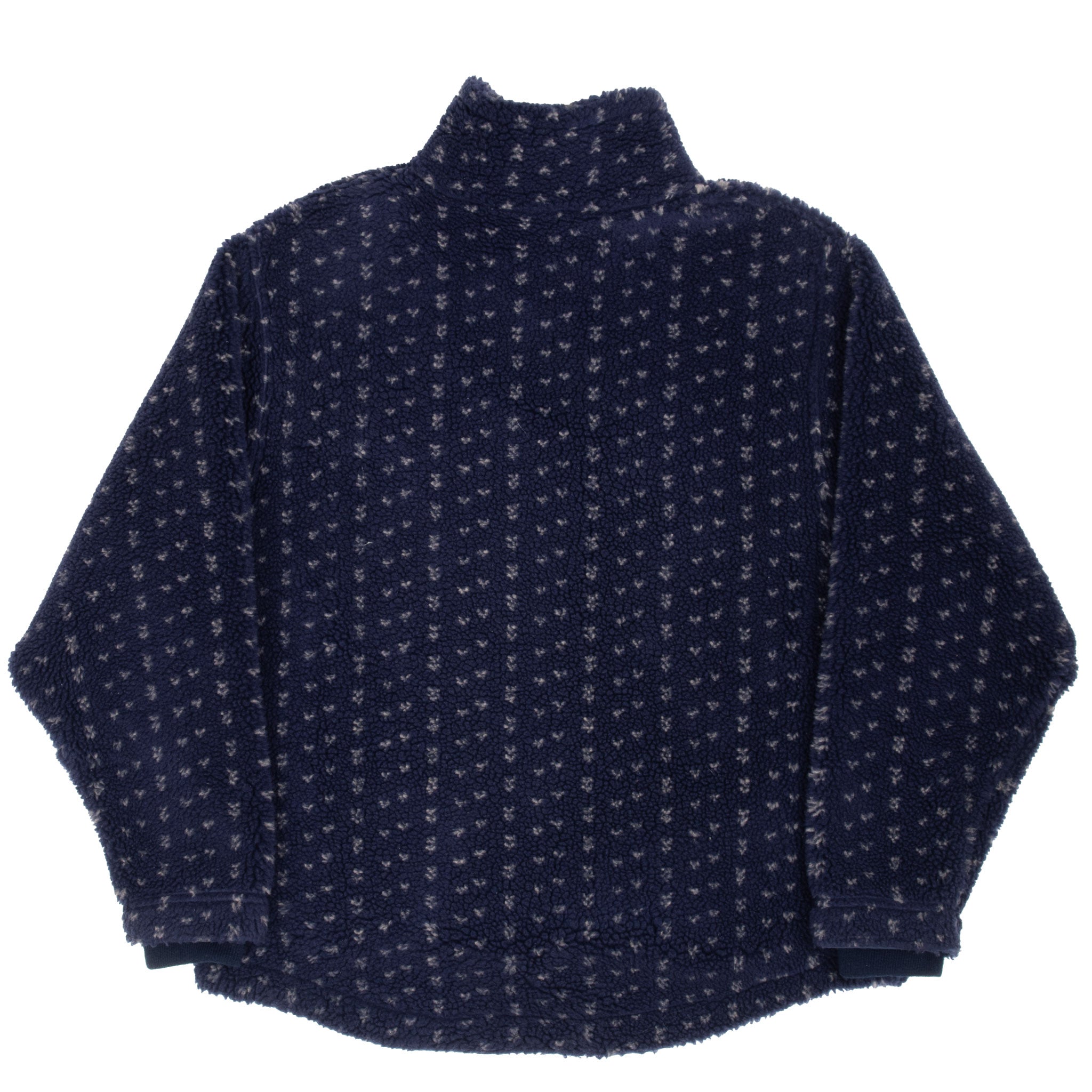 Vintage Ll Bean Blue Polka Dot Fleece Jacket Size Large Women Made In Usa