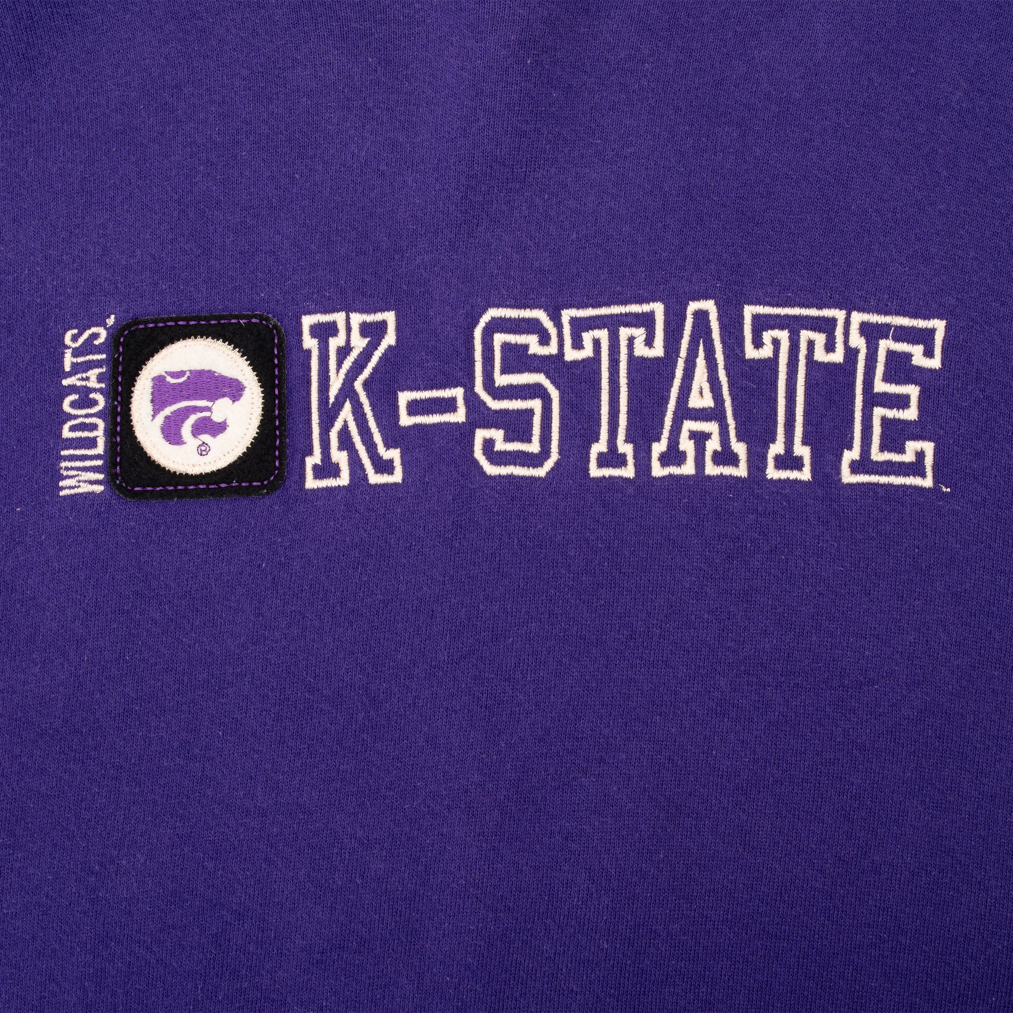 Vintage Ncaa Kansas State Wilcats Purple Sweatshirt 1990S Size 2XL Made In Usa