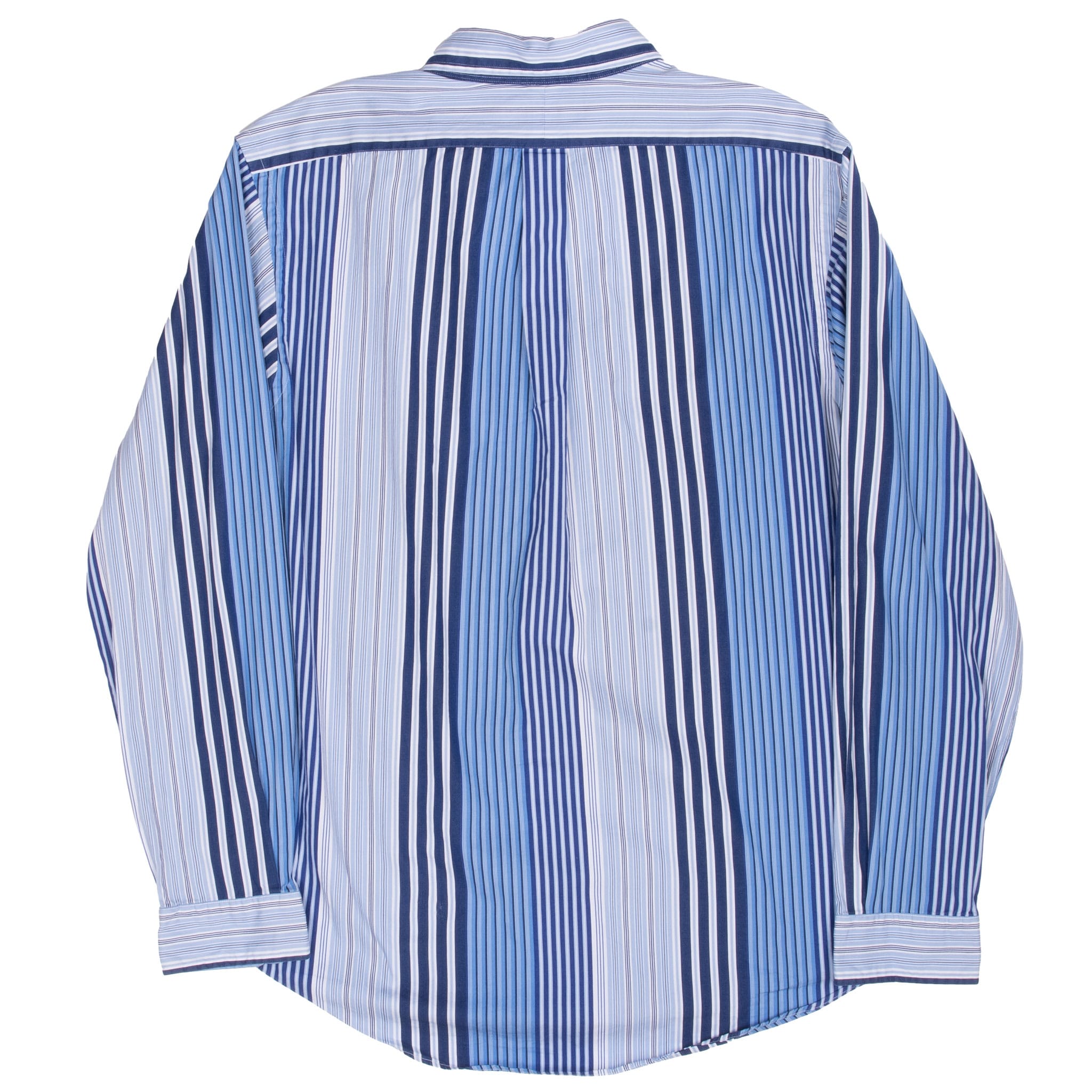 VINTAGE POLO RALPH LAUREN BLUE STRIPED SHIRT 1990S SIZE LARGE